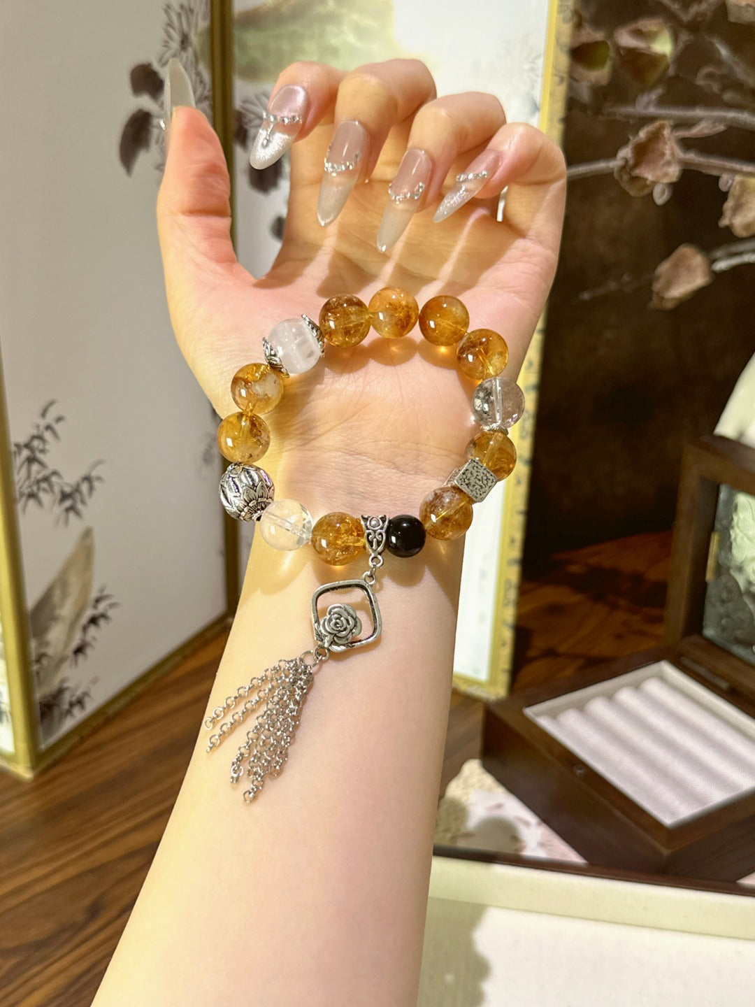 ▫️▪️ Yellow Tower Crystal Duobao bracelet